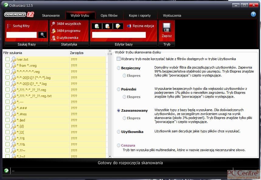 Tryby przeszukiwania