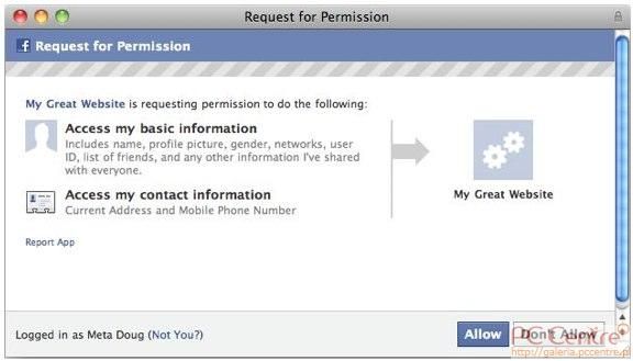 Facebook udostępnia adres i nr telefonu