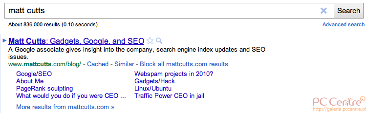 Google blokowanie stron